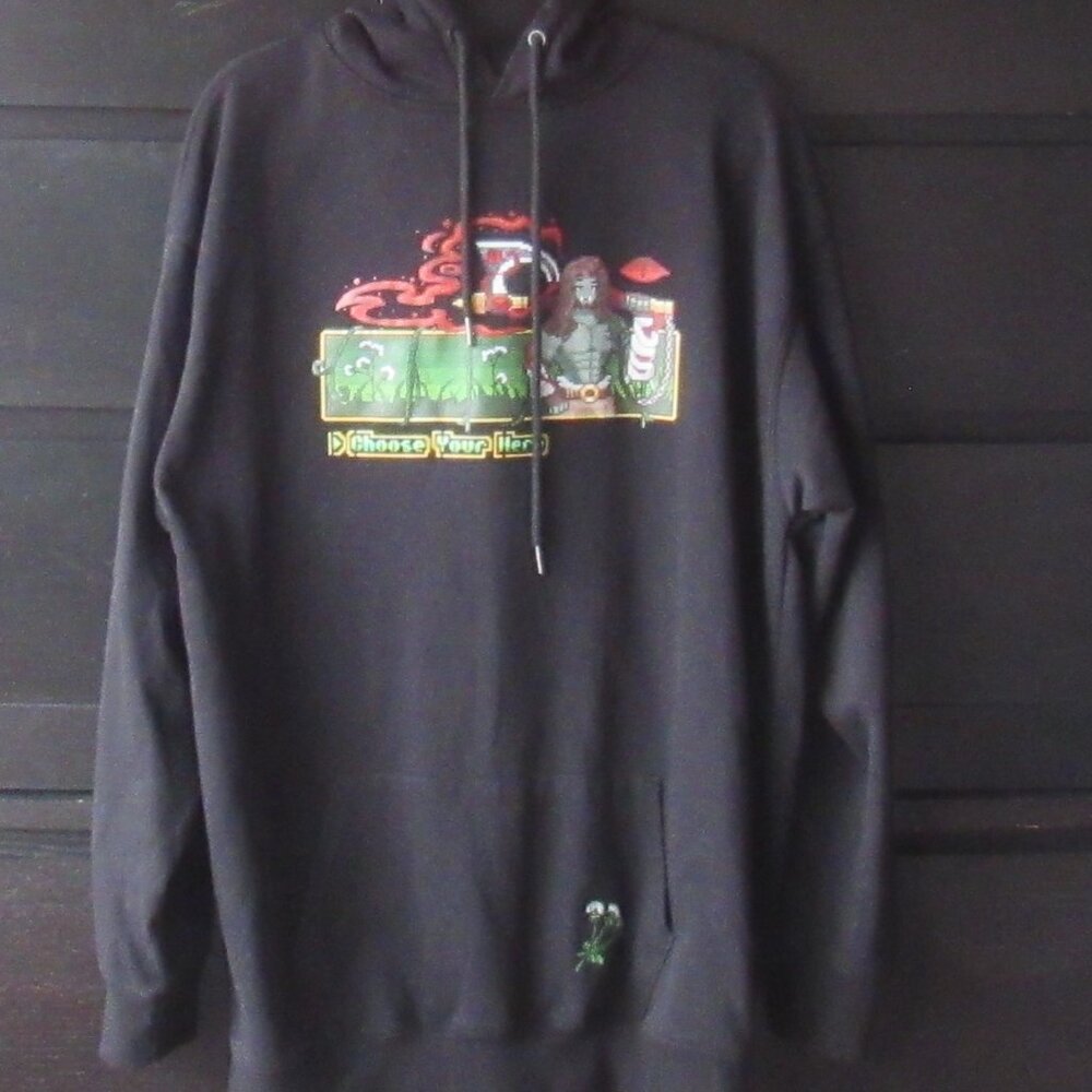 Minecraft Hemlock Barbarian Black Hoodie / Hooded Sweatshirt Size L / XL   R528